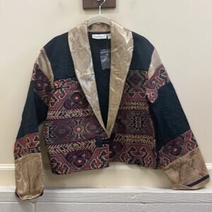 NEW Flashback S vintage cropped Aztec print jacket
